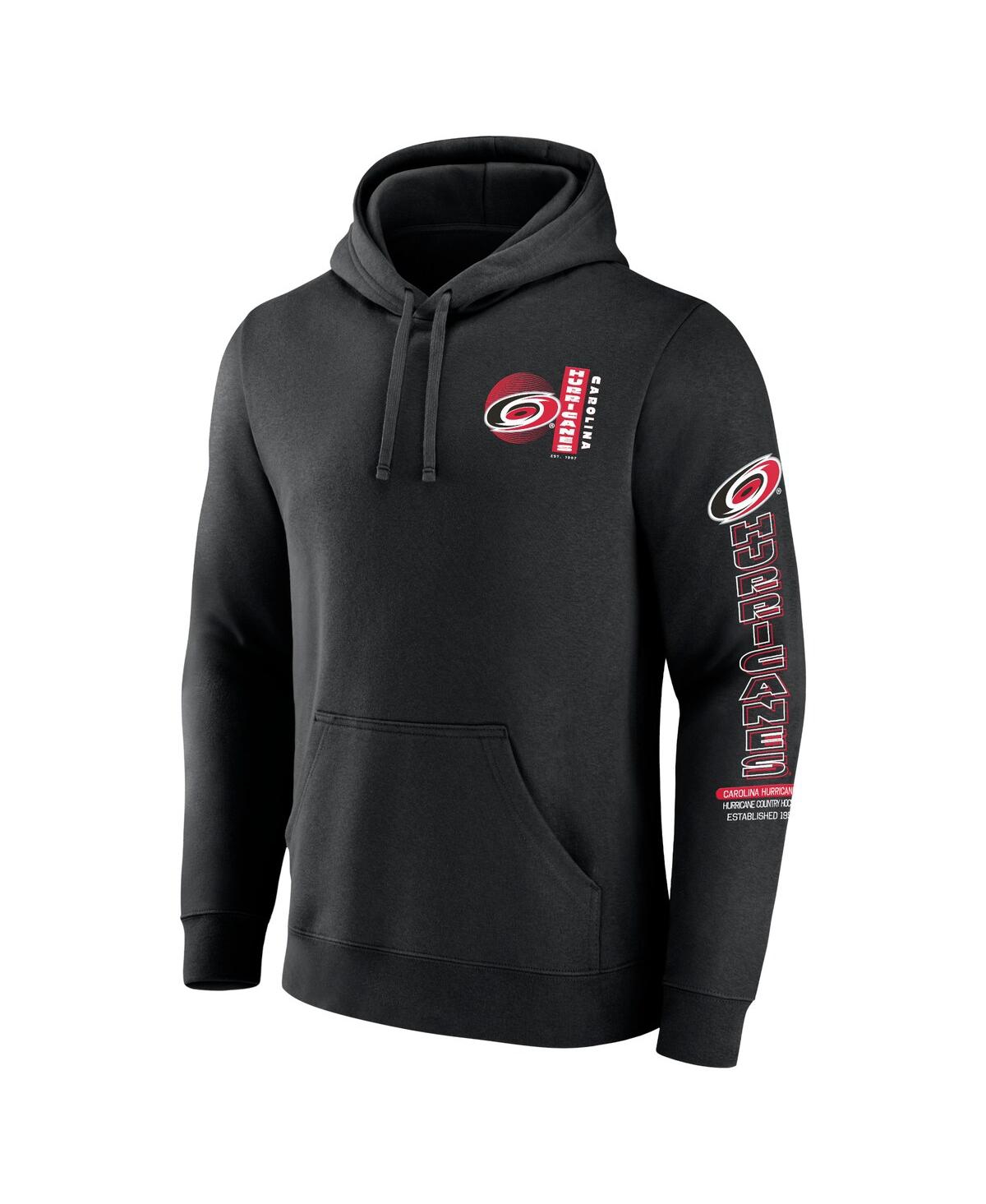 Fanatics Men'sCarolina Hurricanes Revolution Pullover Hoodie - Black