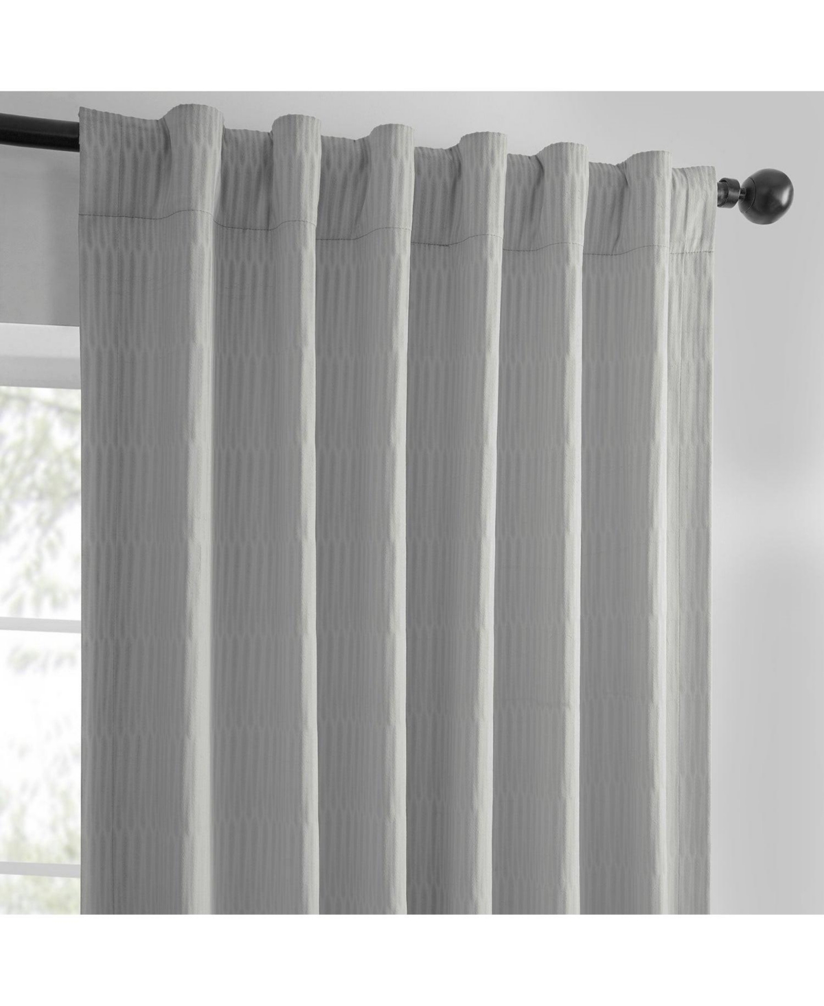 Half Price Drapes Silver Abstract Lounge Embossed Velvet Room Darkening Curtain