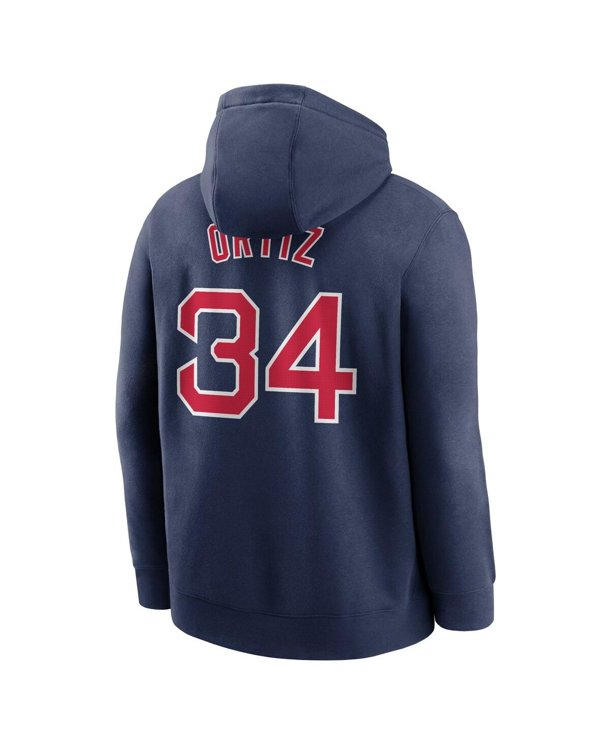 Nike Men's David OrtizBoston Red Sox Player Name & Number Club Pullover Hoodie - Navy