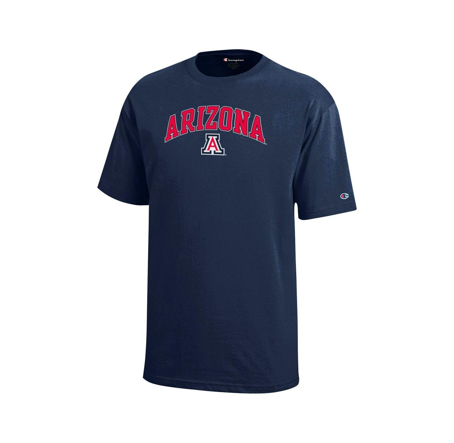 Big Boys and Girls Navy Arizona Wildcats Arch Over Logo T-Shirt