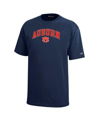 Big Boys and Girls Navy Auburn Tigers Arch Over Logo T-Shirt