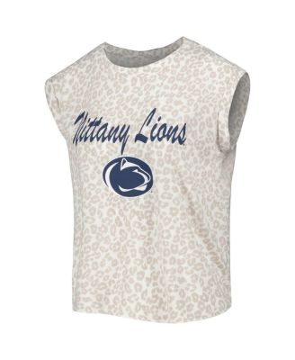 Women's Cream Penn State Nittany Lions Montana T-Shirt Shorts Sleep Set