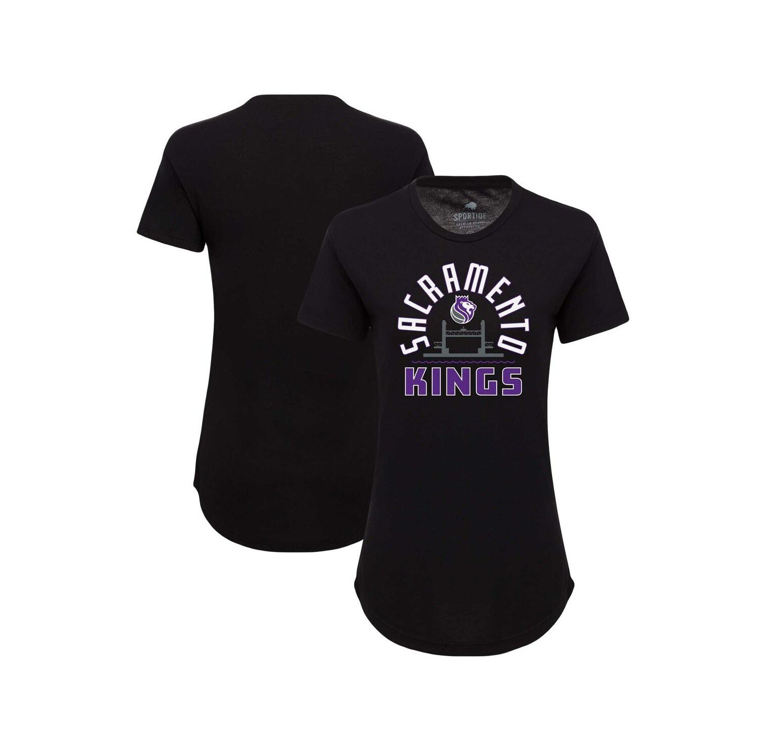 Women's Black Sacramento Kings Phoebe Super Soft Tri-Blend T-Shirt