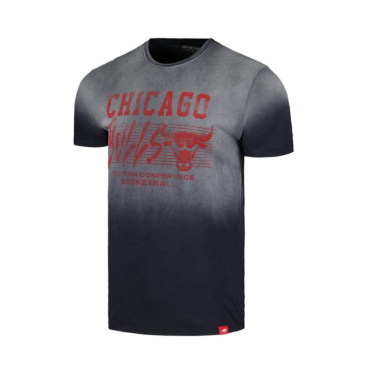 Футболка Sportiqe Black Chicago Bulls Bingham Sun-Fade — фото 2