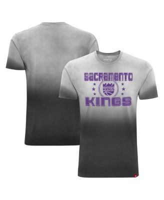 Men's and Women's Black Sacramento Kings Bingham Sun-Fade T-Shirt