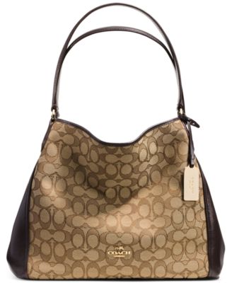 COACH Edie Shoulder Bag 31 in Signature Jacquard Macy s