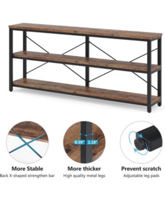 71" Sofa Tables,Extra Long Couch Table, Narrow Long Console Table, Entryway Table,Sofa Table with 3 Tiers Storage Shelves