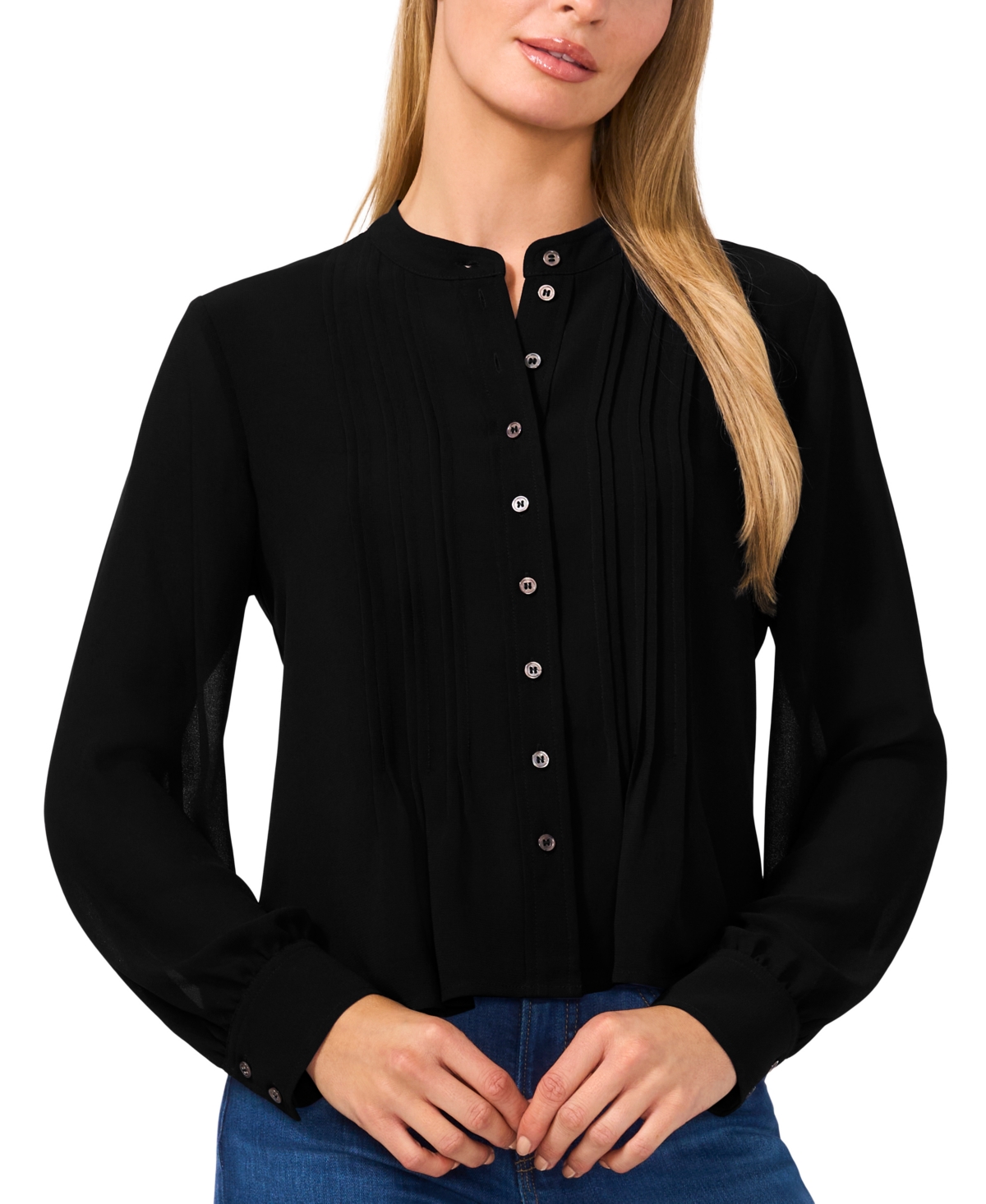CeCe Women's Pintucked Blouse