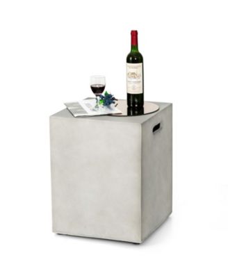 Propane Tank Cover Hideaway Table for Standard 20 Pounds Propane Tank-Gray