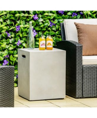 Propane Tank Cover Hideaway Table for Standard 20 Pounds Propane Tank-Gray