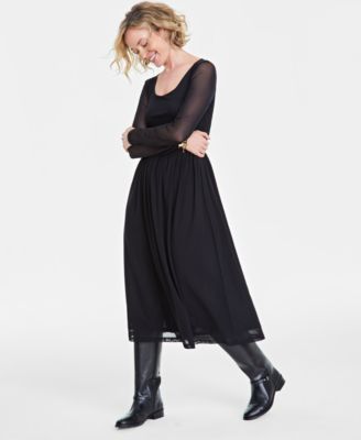 Women's Mesh Midi Dress, Created for Macy's