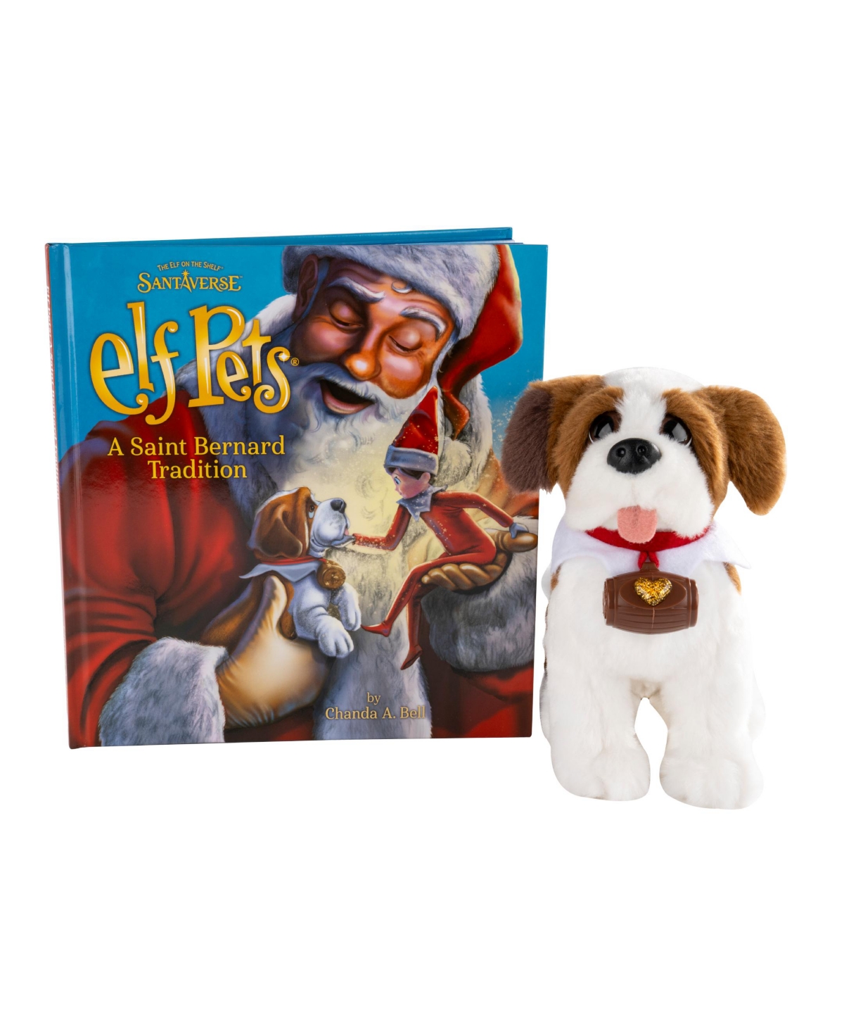 Elf On The Shelf A Saint Bernard Tradition Elf Pets In White,brown