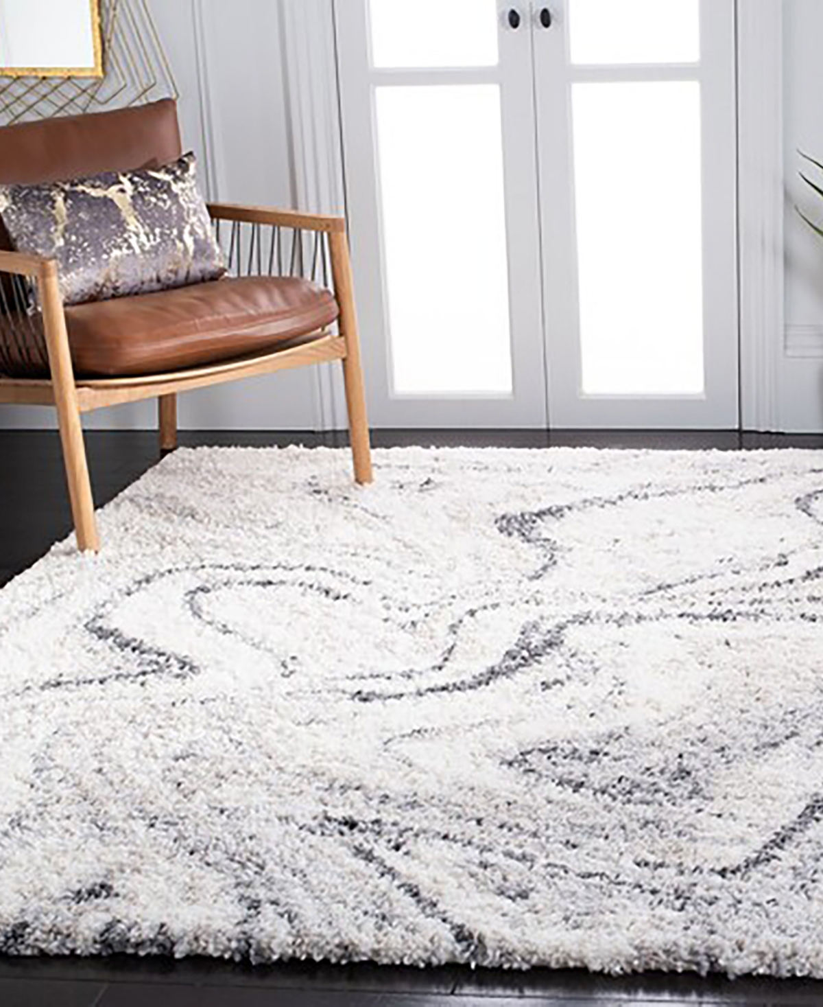 Safavieh Fontana Shag FNT848A 4'x6' Area Rug -Gray