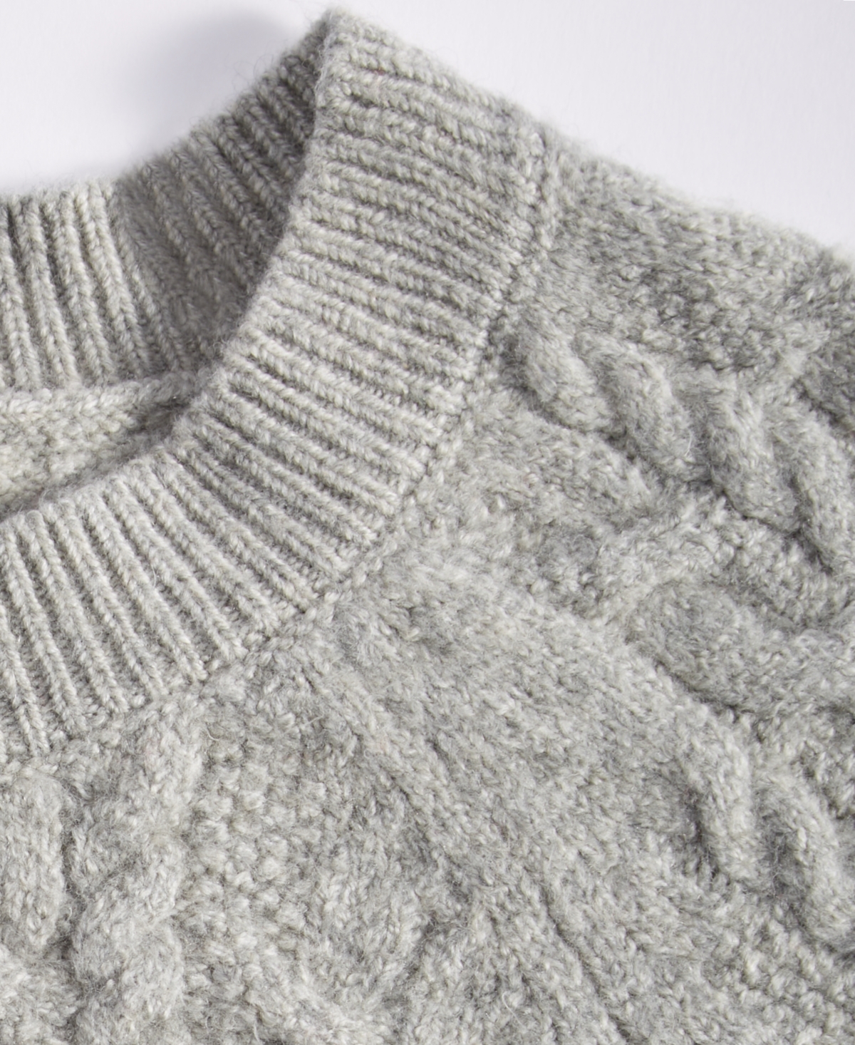 Shop On 34th Women's Cozy Cable-knit Crewneck Sweater, Created For Macy's In Light Grey Heather