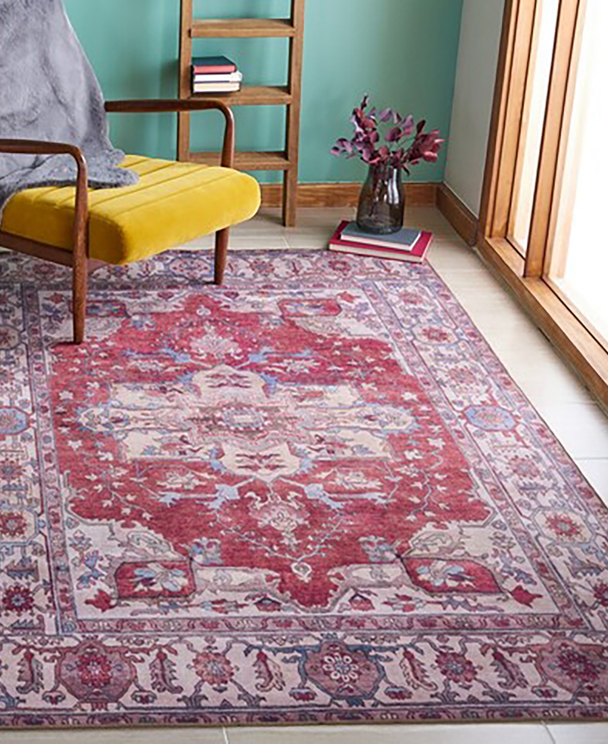 Safavieh Tucson Washable TSN106Q 5'x8' Area Rug - Beige
