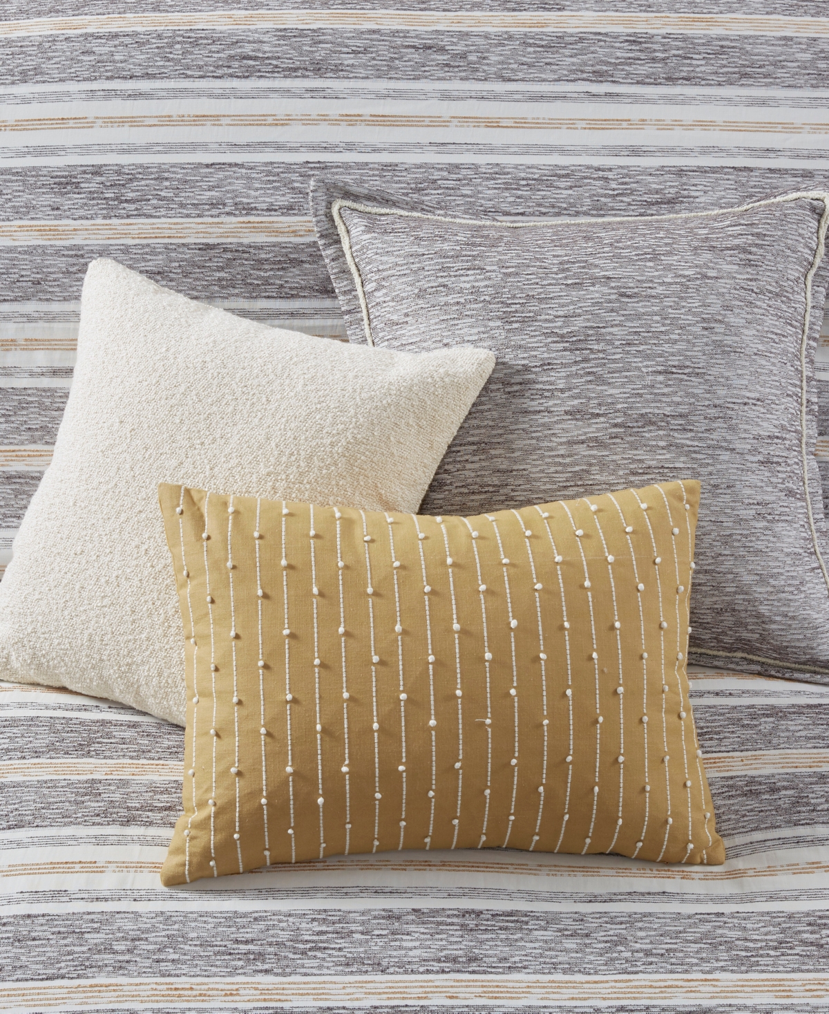 Madison Park Signature Oasis Oversized Chenille Jacquard Striped 9-Pc. Comforter Set,