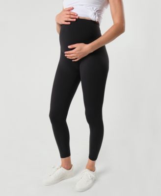 Maternity Stretch Leggings with Bump-Friendly Phone Pocket