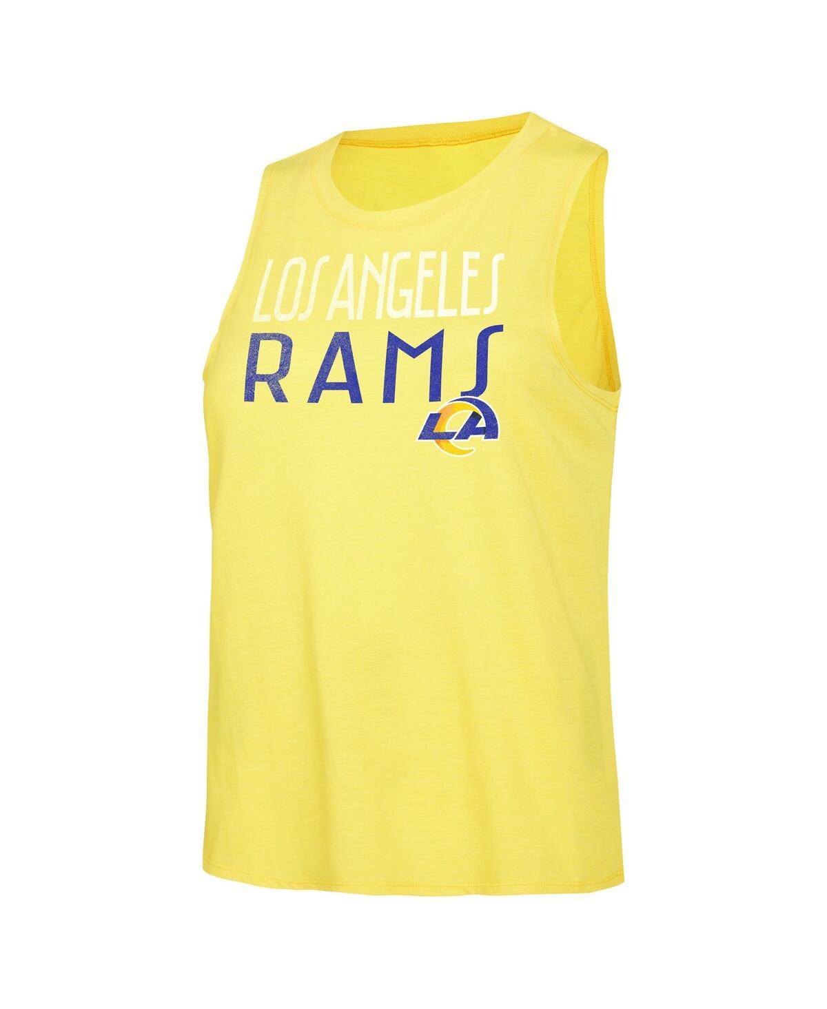 Concepts Sport Women's Royal/gold Los Angeles Rams Muscle Tank Top Pants Lounge Set In Royal,gold