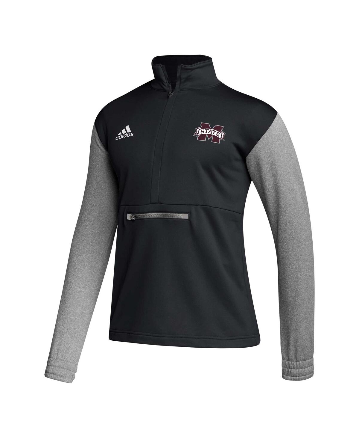 Adidas Men'sMississippi State Bulldogs Sideline Aeroready Half-Zip Top - Black