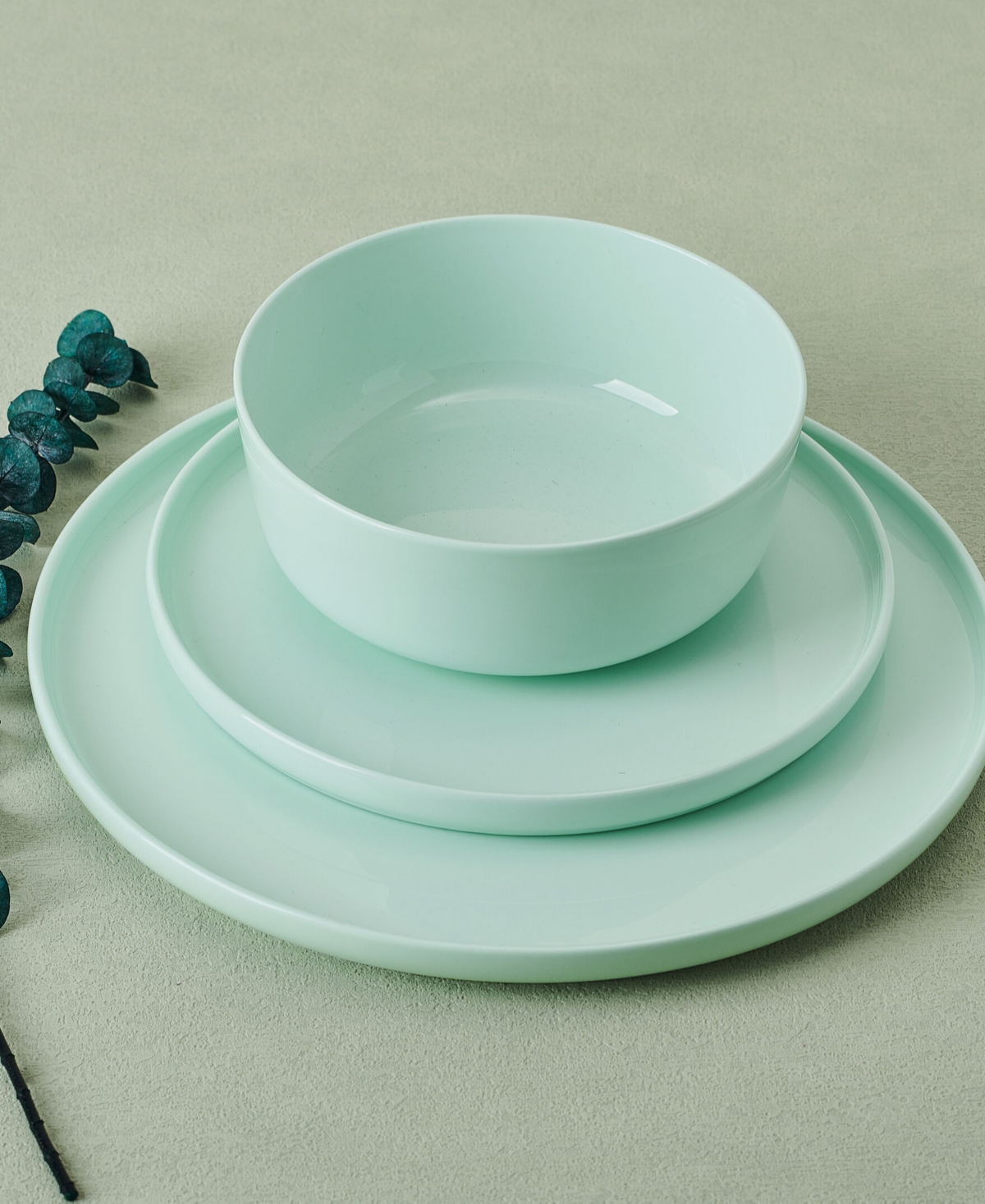 Mikasa Madison Mint Green 12 Pc. Dinnerware Set, Service For 4 In Mint Green