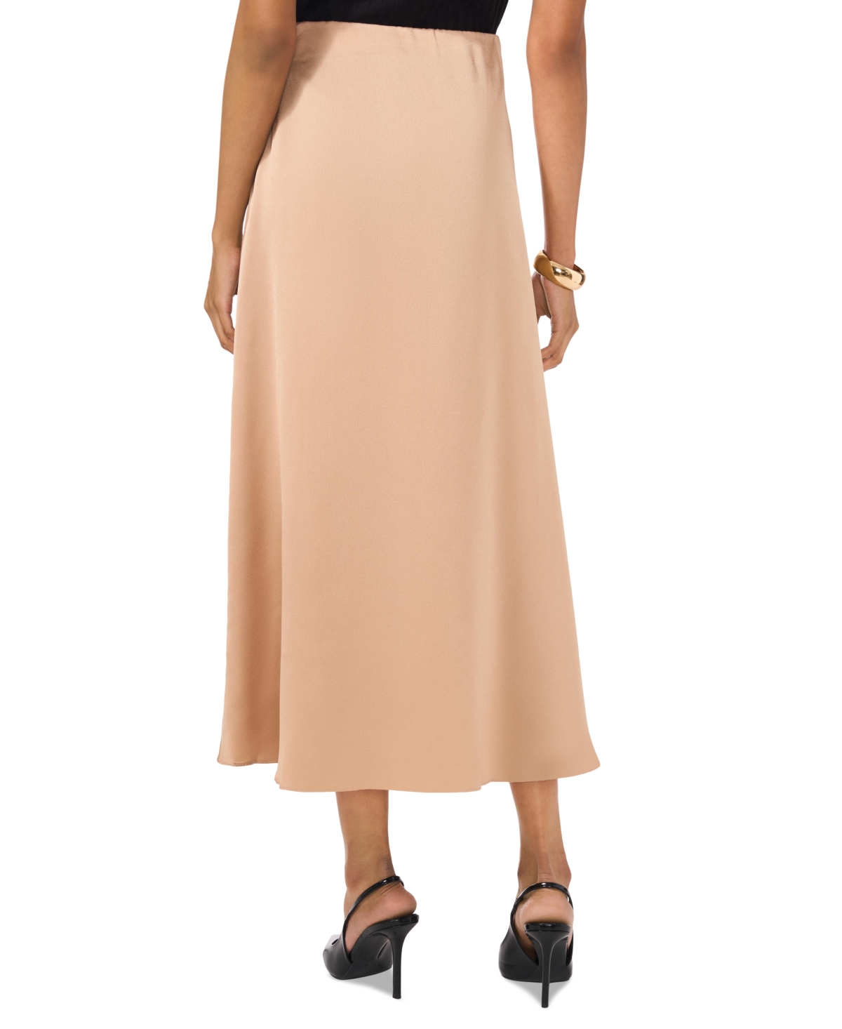 Vince Camuto Women's A-line Pull-on Midi Slip Skirt In Nomad