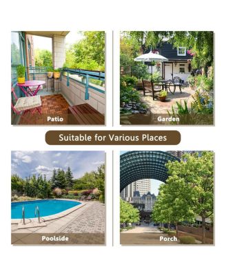 3 Pieces Outdoor Patio Corner Rattan Sofa Set