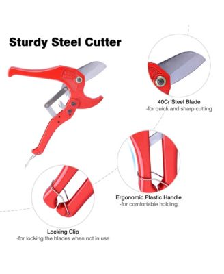 1/2" 3/4" 3/8" PEX Crimper Set Crimping Tool Kit with Go/no Go Gauge Pipe Cutter