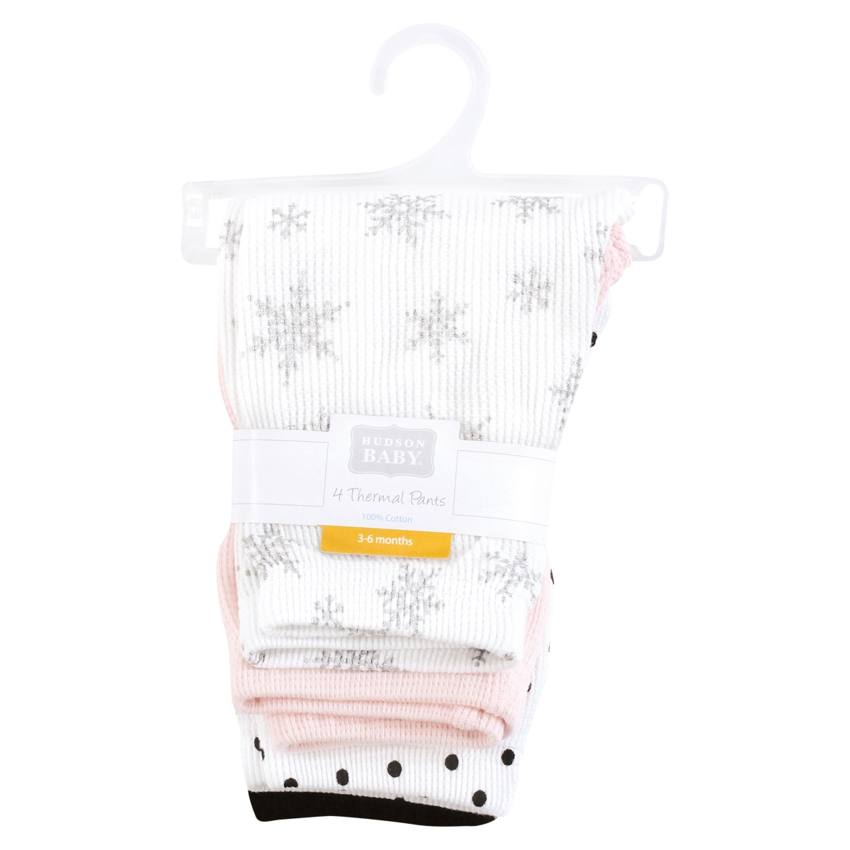 Hudson Baby Baby Girls Thermal Tapered Ankle Pants 4pk,- Snowflake