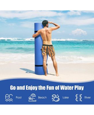 12 x 6 Feet 3 Layer Floating Water Pad-Blue