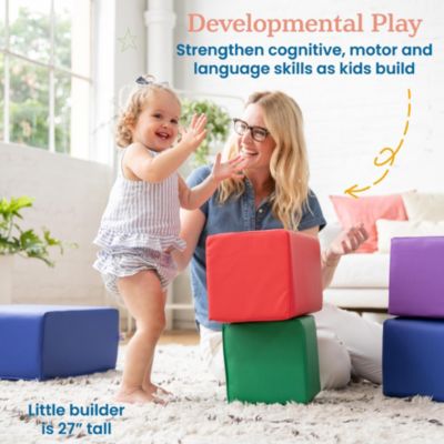 SoftZone Toddler Foam Building Blocks, Contemporary, 7-Piece