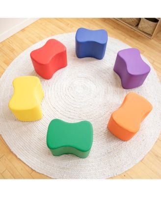 SoftZone Toddler Modular Stool Set, Earthtone, 6-Piece
