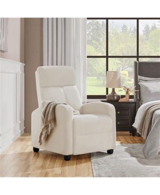 One Pack  Pocket Springs Adjustable Modern Single Boucle Recliner Chair Sofa