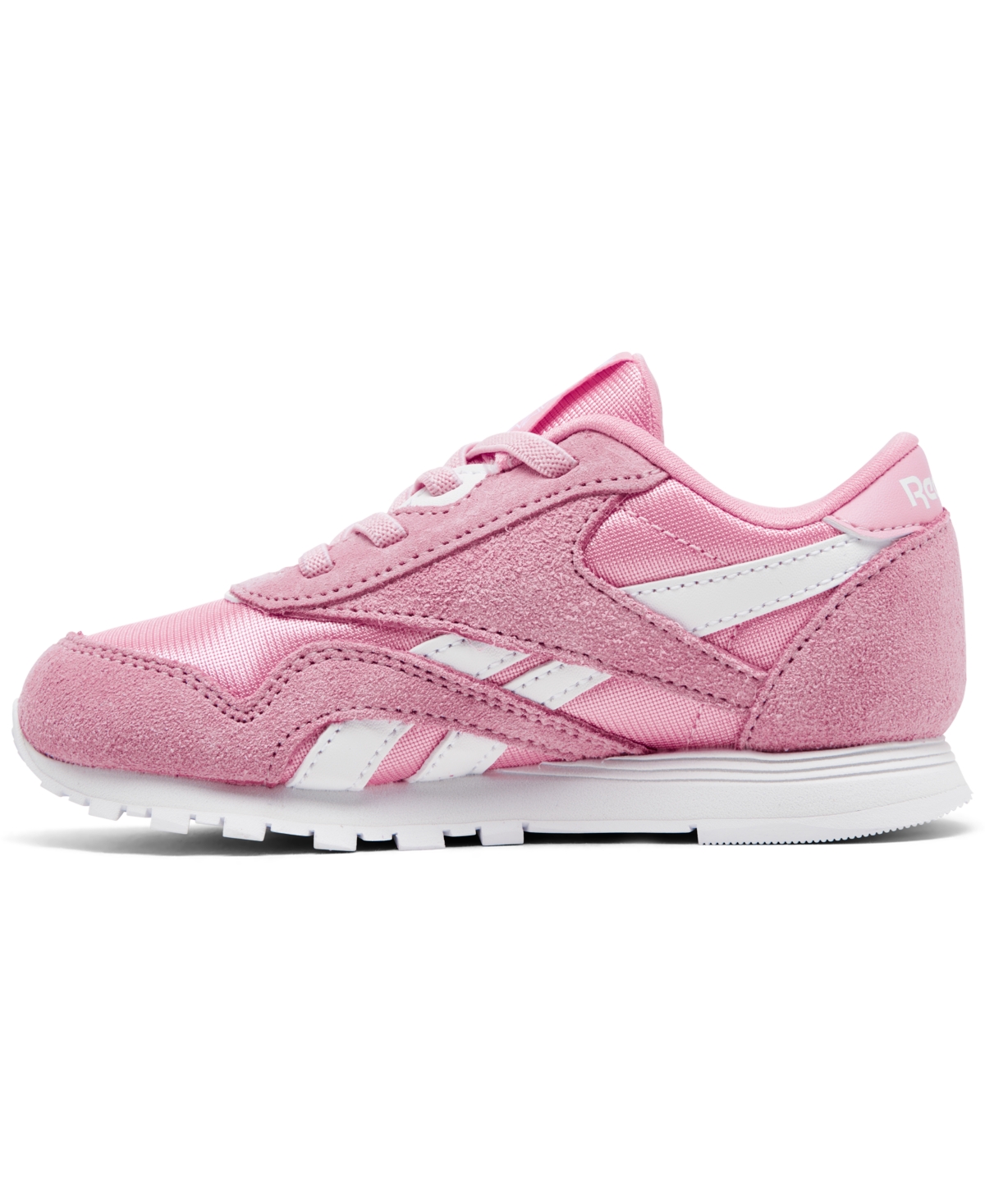 Reebok Toddler Girls Classic Nylon Stretch Lace Casual Sneakers from Finish Line -White
