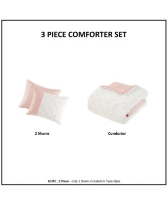 Shay Clip Jacquard 3-Pc. Comforter Set, King/California King