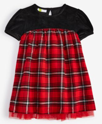 Epic Threads - Toddler Girls Mary Short-Sleeve Plaid Dress