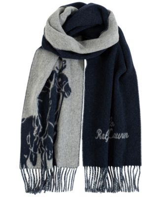 Polo Ralph Lauren Men's Big Pony Jacquard Scarf - Macy's