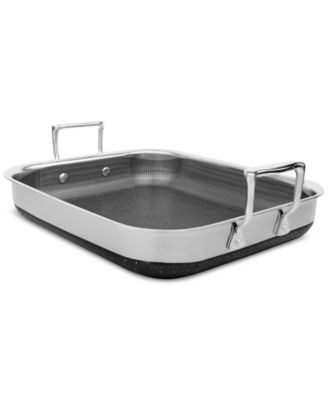 DiamondClad 14" x 12" Hybrid Nonstick Stainless Steel Roasting Pan with Rack