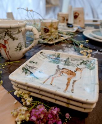 Winter's Frost Canape Plates, Set of 4