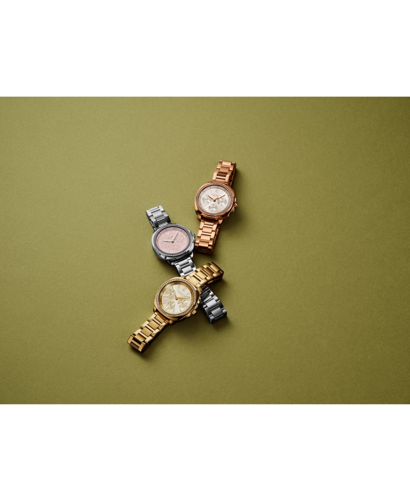 Женские часы COACH Kitt Gold-Tone Stainless Steel Bracelet Watch, 34mm — фото 6