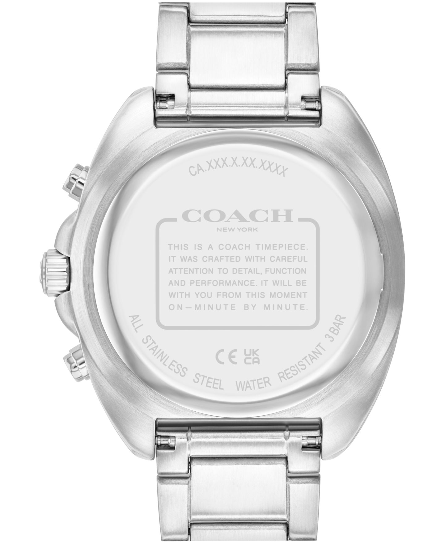 Мужские часы COACH Charter Silver Stainless Steel Bracelet Watch 44.5mm — фото 3