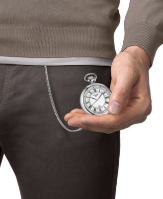Men's Swiss T-Pocket Stainless Steel Pocket Watch 50mm