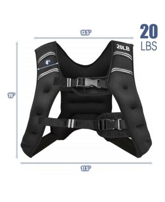Training Weight Vest Workout Equipment with Adjustable Buckles and Mesh Bag-20 lbs