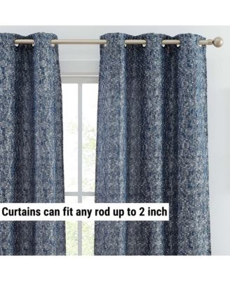Avalon Jacquard Slub Texture - Privacy Curtains with Grommet Lightweight Window Curtain Panels, Set of 2