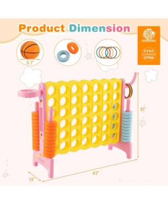 Jumbo 4-to-Score 4 in A Row Giant Game Set with Stickers for Kids Adults