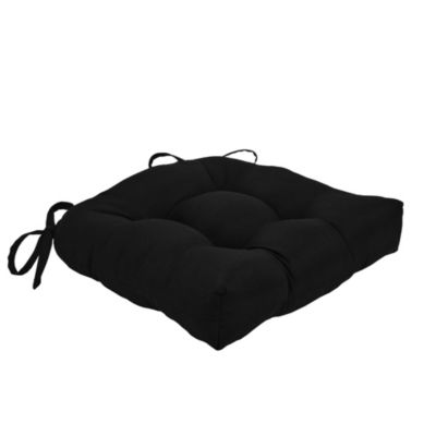 Country Living Plush Solid Colored Country Farmhouse Reversible Chair Cushions/Pads With Tear Proof Ties 2 Piece 16" L x 15" W x 3.5" D.