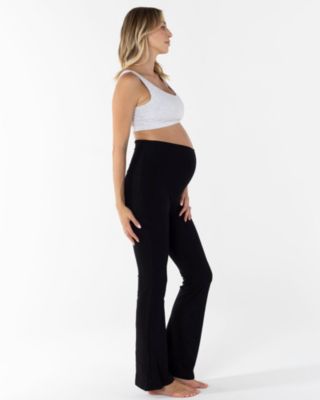 Maternity Angel Deluxe Flare Black Legging Pants