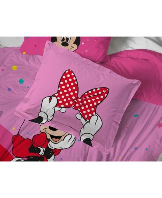 Disney Minnie Mouse Rainbow Dots Bed Set with Sham