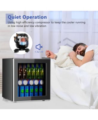 60 Can Beverage Mini  Refrigerator with Glass Door