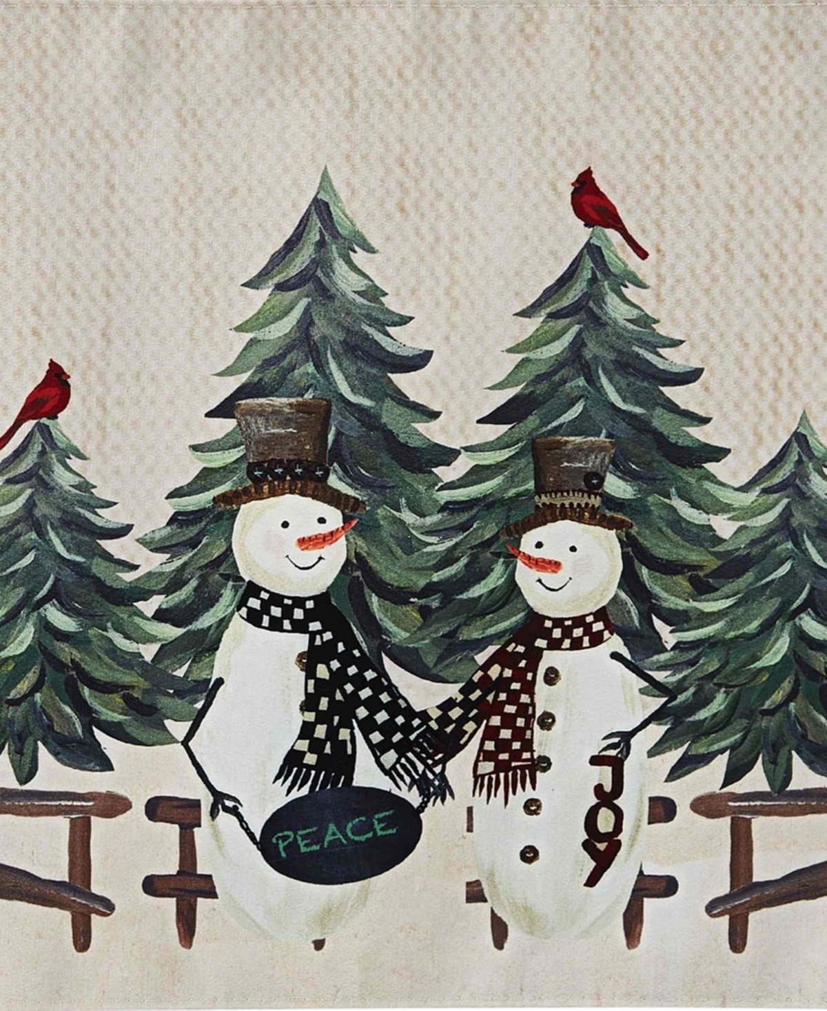 Avanti Country Snowman Polyester 4 Piece Placemat, 13" X 18'' In Multi Color