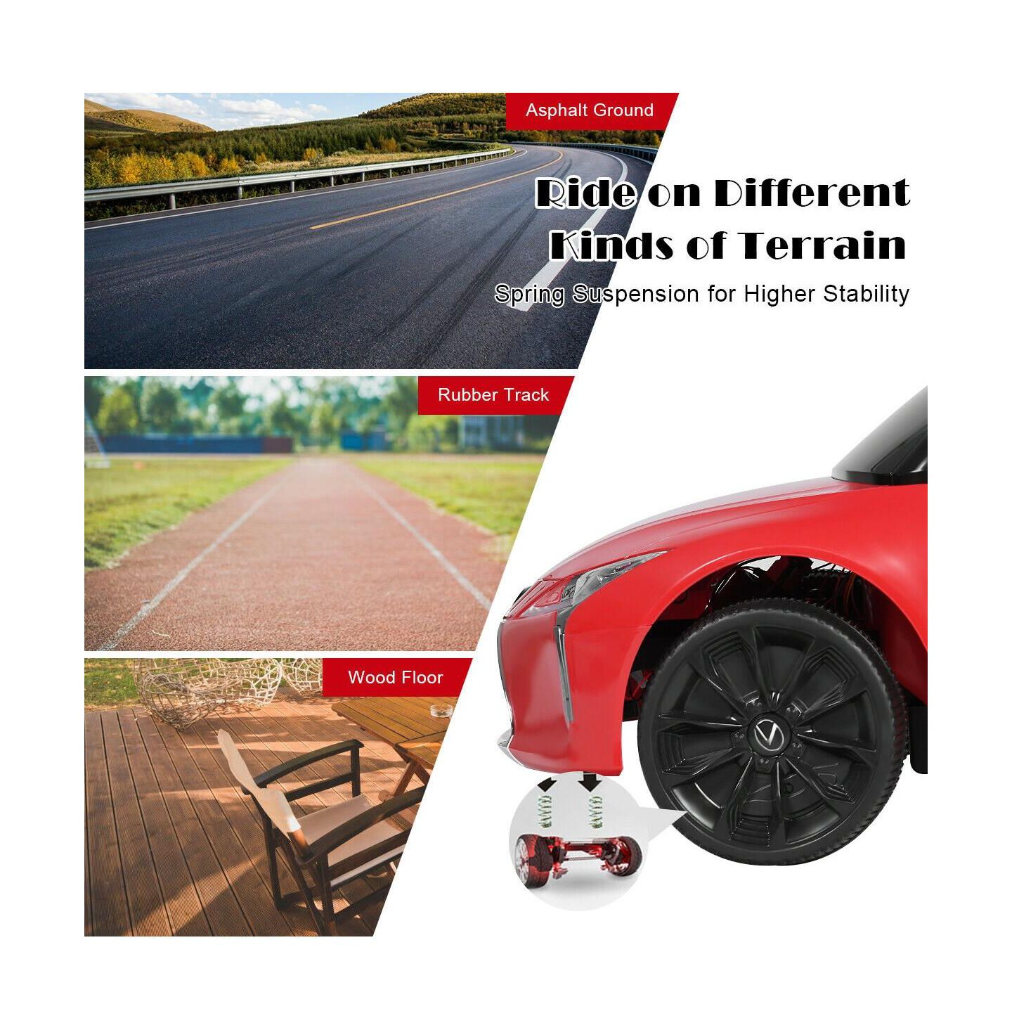 Детская игрушка SUGIFT Licensed Lexus LC500 12V Remote Control Ride-On Car, Ages 3-7, цвет: Красный — фото 5
